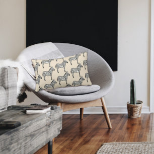 Coussin Rectangle Zebra Safari peinture animale Imprimer