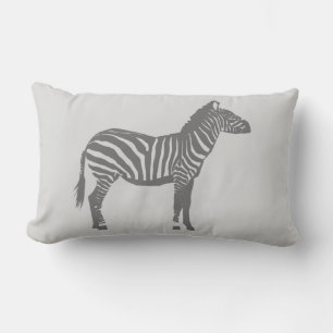 Coussin Rectangle Zèbre - Nuances de gris / gris