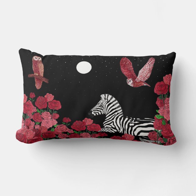 Coussin Rectangle Zèbre Unique (Recto)