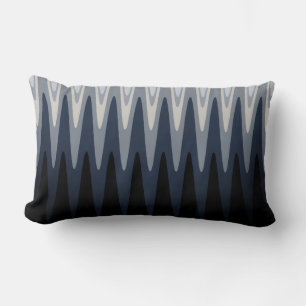 Coussin Rectangle Zig Zag noir blanc gris marine bleu beige Motif
