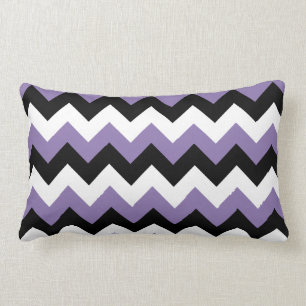 Coussin Rectangle Zigzag blanc lavande