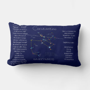 Coussin Rectangle Zodiac Constellation Sagittaire Funny Unique