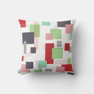 Coussin Rectangles et lignes Abstraites
