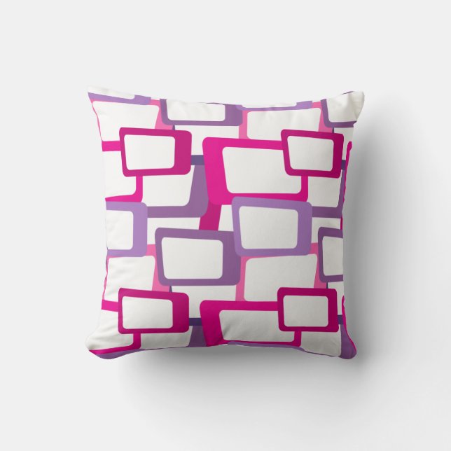 Coussin Rectangles modernes du milieu du siècle (Recto)