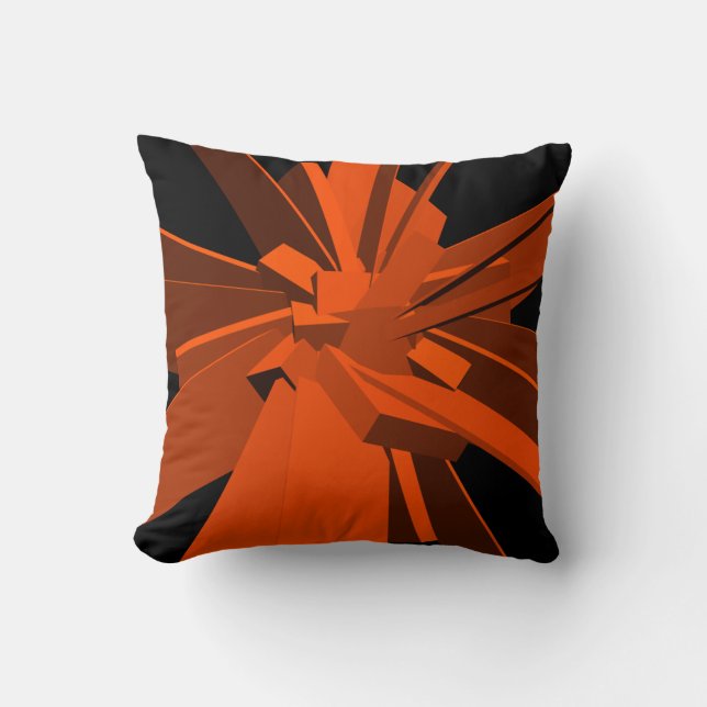 Coussin Rectangles orange (Recto)