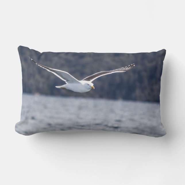 Coussin rectangulaire Mouette #3 (Recto)