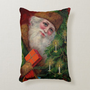 Coussin rectangulaire vert de Père Noël
