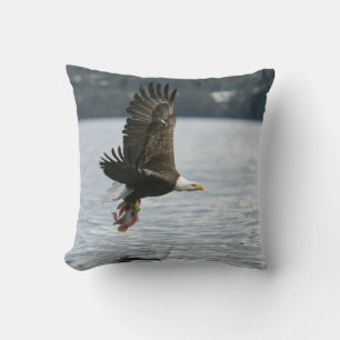 Coussin Récupération du poisson d'aigle à tête blanche