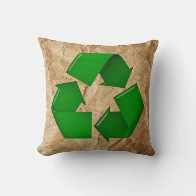 Coussin Recycler - Papier grumplé (Recto)