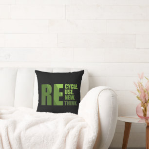 Coussin Recycler réduire la réutilisation renouveler repen