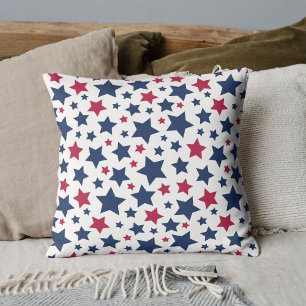 Coussin Red and Blue Stars - motif de drapeau américain