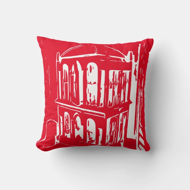 Coussin Red Bird Cage (Recto)