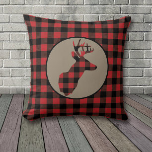 Coussin Red Black Buffalo Plaid