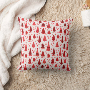Coussin Red Christmas Tree Forêt mite Motif
