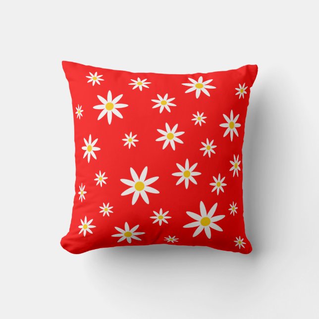 Coussin Red Daisy (Recto)