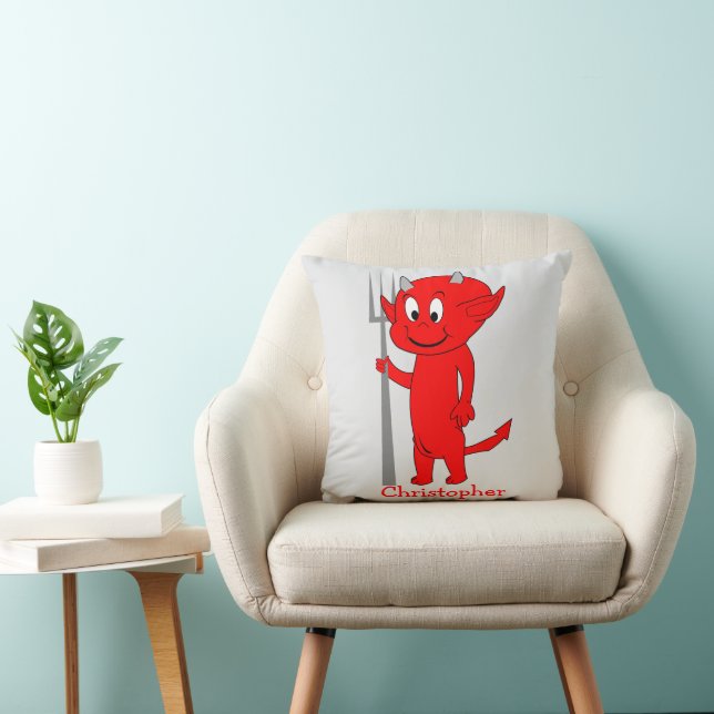 Coussin Red Devil Design Personalised (Chaise)