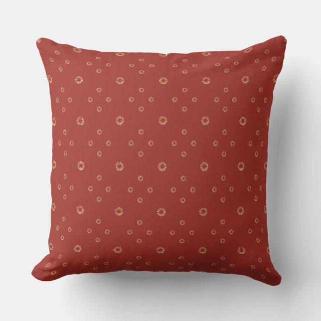 Coussin Red | Golden Zinnia Sun (Recto)