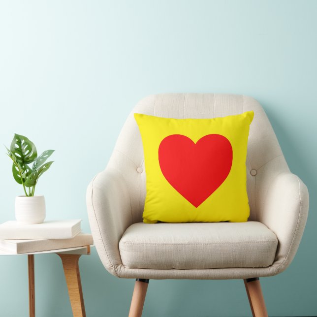 Coussin Red Heart Heat Pop Art (Chaise)