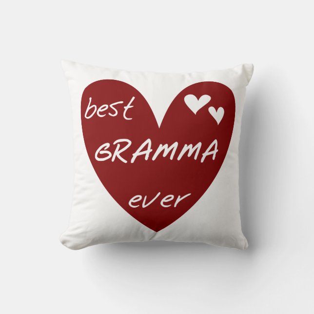 Coussin Red Heart Meilleur Cadeaux Gramma Jamais (Recto)