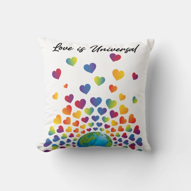 Coussin red heart witkel pattern (Recto)