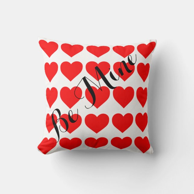 Coussin Red Hearts - soyez à moi (Recto)