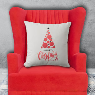 Coussin Red Joyeux Noël Arbre des étoiles