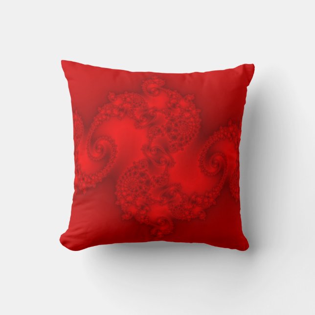Coussin Red Julia Fractal (Recto)