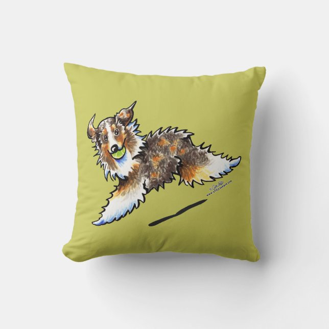 Coussin Red Merle Australian Shepherd Joue (Recto)