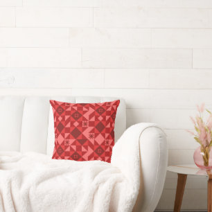 Coussin Red Nordic Star Noël brillant