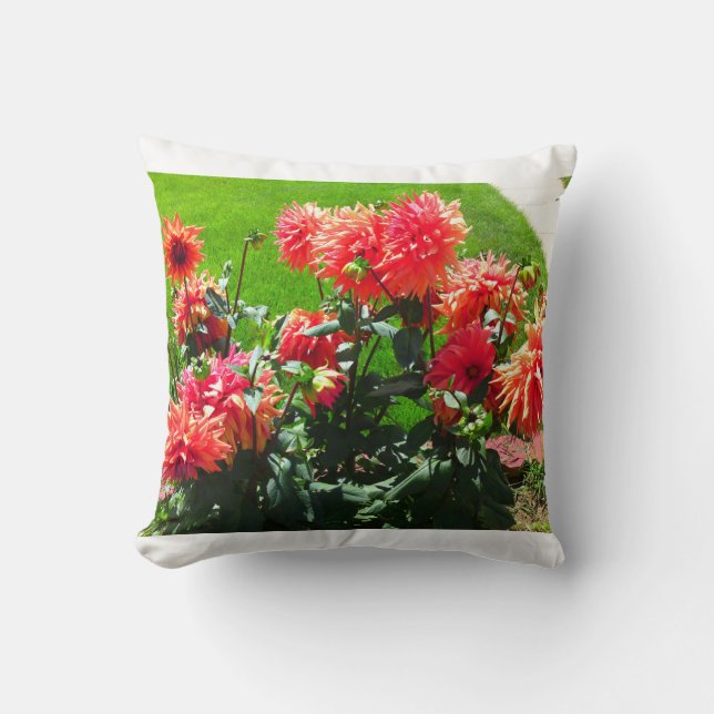 Coussin Red Orange Dhalia (Recto)