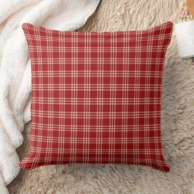 Coussin Red plaid pattern (Couverture)