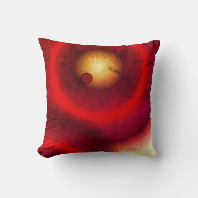 Coussin Red Planets Soleil Cercles Astronomie Cuisine (Recto)
