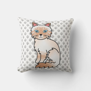 Coussin Red Point Tabby Birman / Ragdoll Cute Cat & Patrou