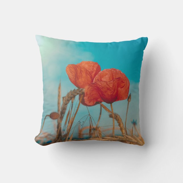 Coussin Red Poppy (Recto)