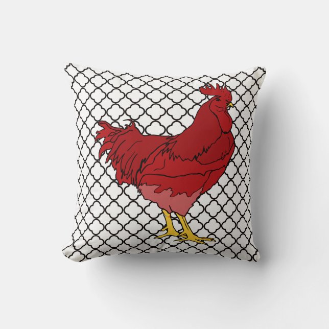 Coussin Red Rooster (Recto)