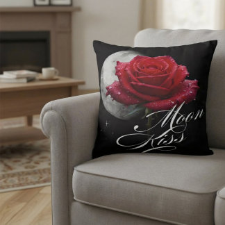 Coussin Red Rose Moon Kiss Celestial