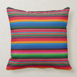 Coussin Red serape saltillo traditional mexican blanket
