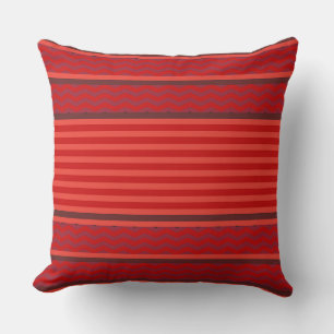 Coussin Red Stripe Chevron
