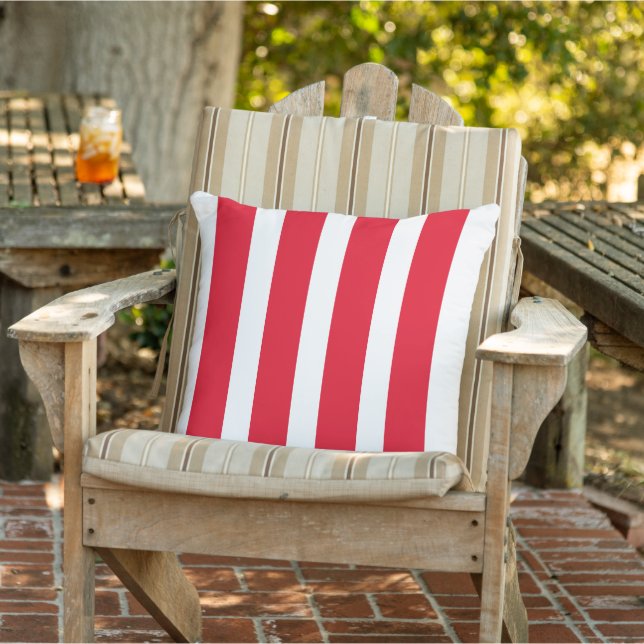 Coussin Red Striped  (Chaise)