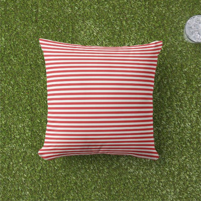 Coussin Red Stripes Outdoor Pillow (Herbe)