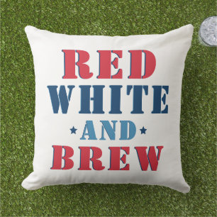 Coussin Red White et Brew 4 juillet