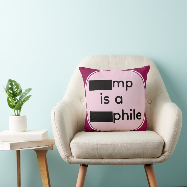 Coussin Redacted Throw Pillow (Chaise)