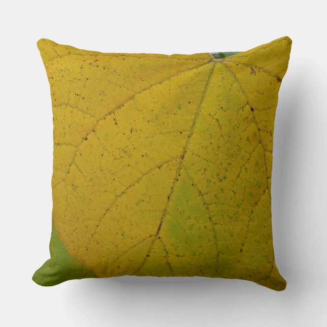 Coussin Redbud Jaune Feuille Automne Photographie de la na (Recto)