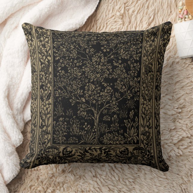 Coussin Redessiné, arbre de vie, William Morris, revampé (Couverture)