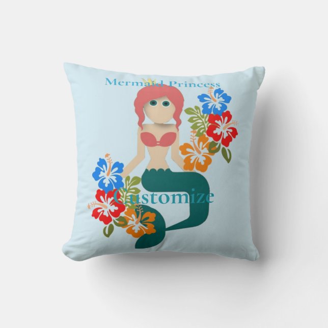 Coussin Redhead Mermaid Princess Thunder_Cove (Recto)