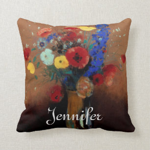 Coussin Redon : Fleurs sauvages, C1912