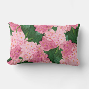 Coussin Redoute Rose Hydrangea Flowers
