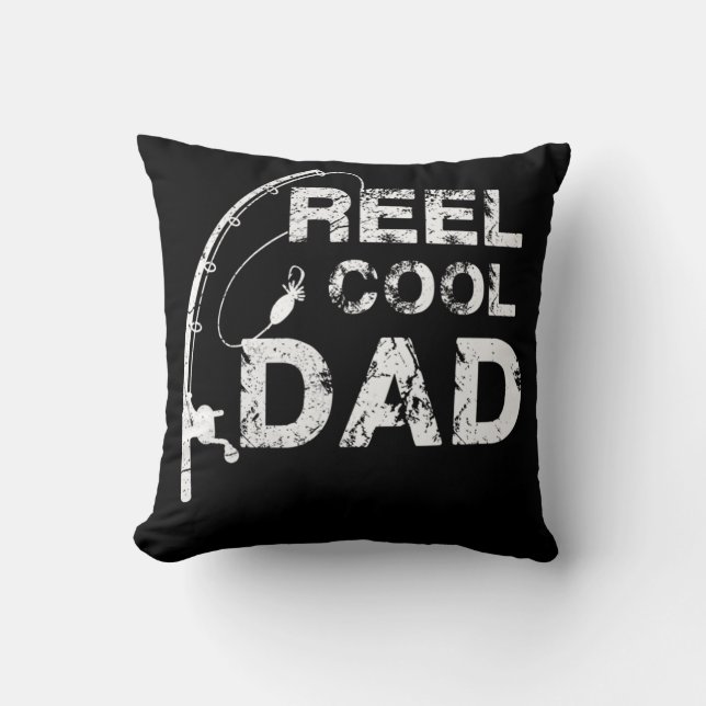 Coussin Reel Cool Papa Pêche Papa Fête des pères Cadeau  (Recto)