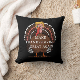 Coussin Refaire Thanksgiving Great Again Trump Dinde 2024
