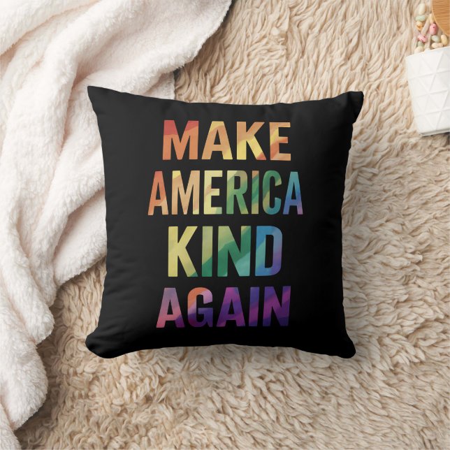 Coussin Refaisons de l'Amérique un monde bienveillant Arc- (Couverture)